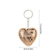 thumbnail image 2 of Eoozwa Heart-shaped Disco Keychain Mini Reflective Mirror Party Favors for Festivals Creative Portable Bag Pendant, 2 of 6