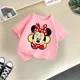 thumbnail image 3 of Ropa infantil de Disney Mickey Minnie, camiseta para niños, camiseta de verano de manga corta para niñas, camiseta de algodón, camiseta bonita de dibujos animados para niños y niñas, 3 of 5