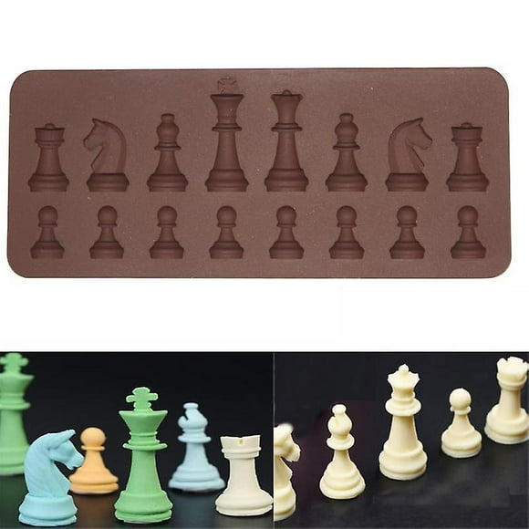 New 1pc Fondant Cake Chocolate Baking Tray International Chess Chariot Bishop Silicone Mold