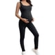 thumbnail image 4 of ShomPort Maternity Jumpsuit Sleeveless Straps Bodysuit for Pregnant Women Bodycon Tank Top Leggings Fall Maternity Clothes, 4 of 6