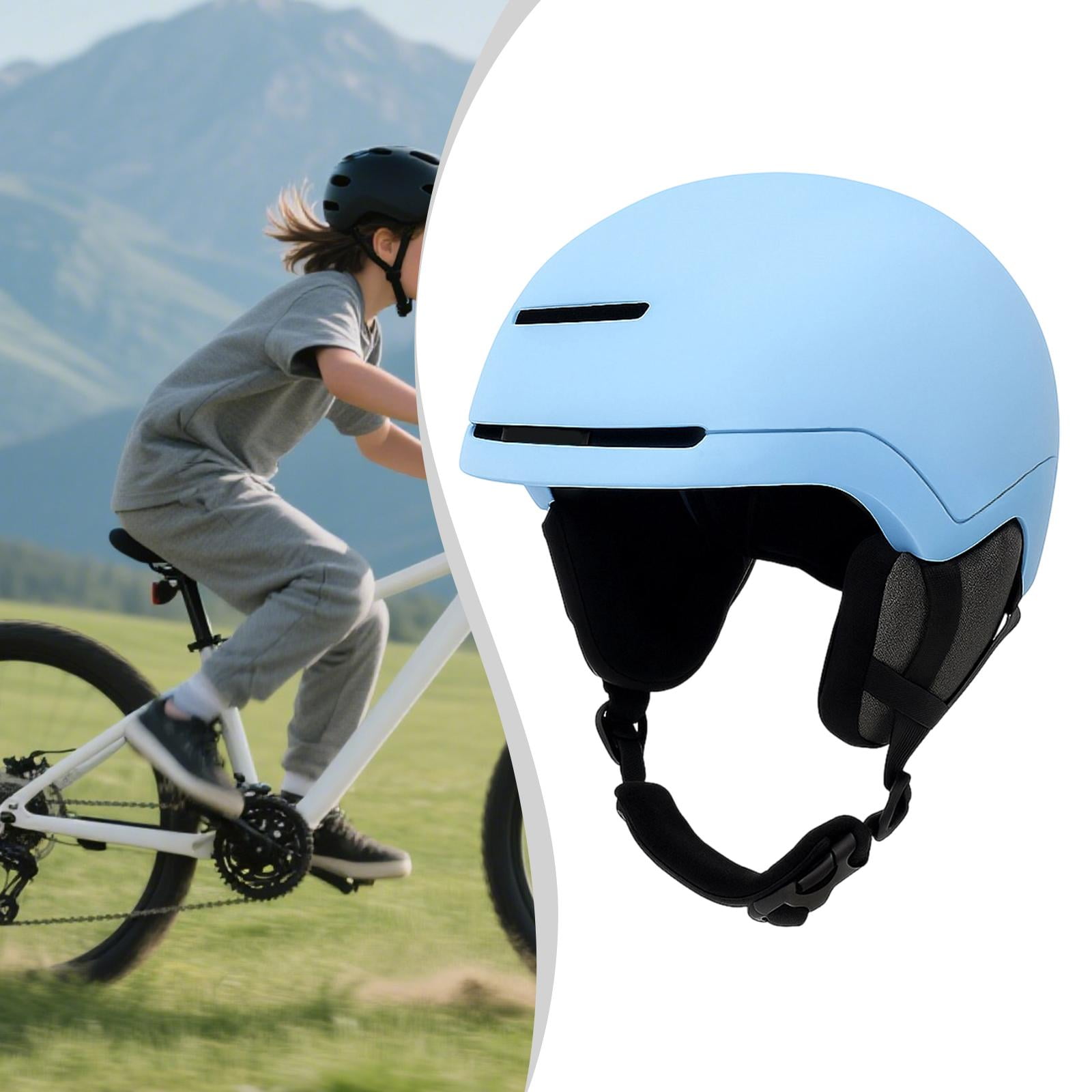 Ski Helmet Roller Skating Protective Gear Shock Absorbing Portable for Outdoor Climbing Biking Enthusiasts