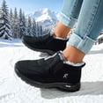 thumbnail image 6 of Bnwani Boots for Women,Winter Boots,Round Toe,Water-Resistant,Non-slip,Slip-on,Black,42(US:9), 6 of 7