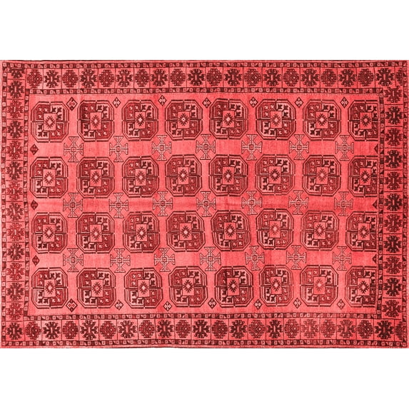 Ahgly Company Indoor Rectangle Southwestern Red Country Area Rugs, 8' x 12'