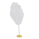 thumbnail image 3 of Pluma de avestruz blanca, pluma para firmas de libros de invitados de boda, soporte de metal dorado, 3 of 9