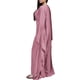 thumbnail image 3 of Vestido Islámico Elegante de Color Liso con Mangas Murciélago para Mujer. Rosa XL, 3 of 7