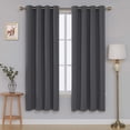 thumbnail image 2 of cortinas cortina opaca dormitorio cortinas con ojales opaco 175x140 cm gris oscuro juego de 2 Adepaton LL-2315, 2 of 6