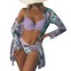 thumbnail image 1 of Gibobby Conjunto de Bikini para Mujer Bikinis de cintura alta para mujer 2023, conjunto de Bikini Sexy de 3 piezas, traje de baño tipo pareo para mujer, (K,XL), 1 of 5