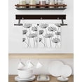 thumbnail image 3 of Black Dandelion Kitchen Dish Towels for Drying Dishes Set of 4, Country Modern Minimalist Flower Waffle Weave Microfiber Hand Tea Bathroom Towels Quick Dry & Absorbent Towel 15.7x23.6, 3 of 7