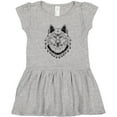 thumbnail image 3 of Inktastic Tribal Wolf Head Girls Toddler Dress, 3 of 5