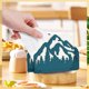 thumbnail image 5 of Servilletero de madera con diseño de montañas y bosques para mesas, porta servilletas de madera, tallado hueco en 3D, dispensador de pañuelos de papel para cócteles, decoración práctica, 5 of 7