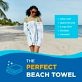 thumbnail image 6 of Kaufman - Terry Horizontal Sailor Stripes Beach Pool Towels - Set of 4 Pcs - 30in X 60in - 400 GSM - Luxury Hotel Towels 4-Pack (Turquoise), 6 of 7