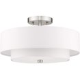 thumbnail image 2 of DONFU Lighting 51044-91 Brushed Nickel Flush Mount with Off-White Fabric Hardback Shade, 2 of 4