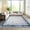 Navy blue, variant on Living Room Rug 2*6ft/4*6ft/5*7ft/6*9ft/8*10ft/9*12ft/10*13ft Washable Distressed Blue Modern Border Contemporary Minimalist Non Slip Soft Decorative Accent Rug Floor Carpet for Bedroom