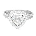 thumbnail image 2 of Banzch 2 Pcs Heart Shape Full Diamond Ring Luxury Diamond Microinlaid Jewelry Engagement Wedding Ring,Mothers Day Gifts, 2 of 7