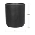 thumbnail image 3 of Ecobo 9.8 inches Eco-Friendly Round Pot Planter, Carioca Indoor/Outdoor use, Durable, Versatile & Lightweight, Designed by Brazilian Artisans, Contemporary All-Weather Design – Black, 3 of 4