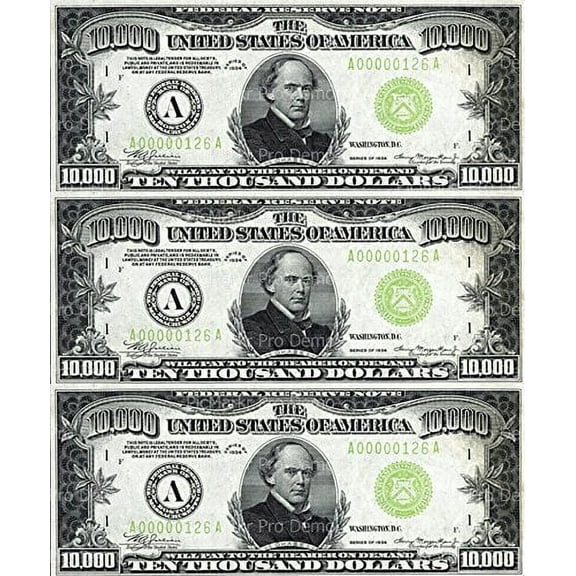 10,000 Dollar Bills Edible Icing Image Cake Topper-1/4 Sheet or Larger