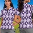 thumbnail image 4 of Binienty Diamond Golf Husband Wife Matching Shirts Relaxed Short Sleeve Couples Matching Golf Shirts for Golf Running Sports ,Classic Fit Quarter Zip Pullover, 4 of 7