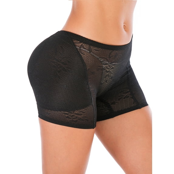 LELINTA Women Butt Lift Panties Shapewear, Removable Pads Seamless Hip Enhancer Briefs Body Shaper Light Control Panties,Black L-4XL