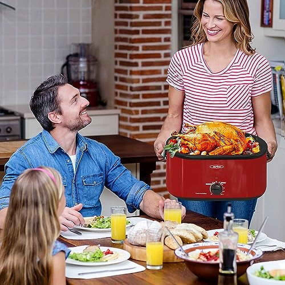 20 Quart Turkey Roaster Oven & Triple Slow Cooker Food Warmer