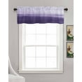 thumbnail image 3 of Purple Kitchen Valances for Windows Farmhouse Linen Window Valance Curtain for Living Room Window Treatment Ombre Modern Oil Painting Aesthetics Abstract Art Valance Rod Pocket Topper, 60 x 18 Inch, 3 of 6