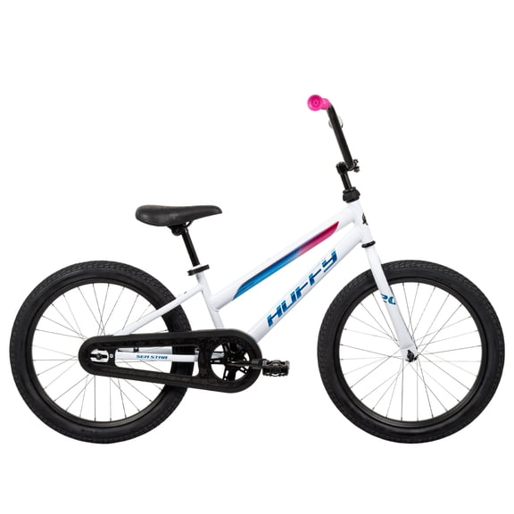 Huffy 20" Sea Star Girls’ Kids’ Bike, Fits Riders 44”-56”, EZ Build, White