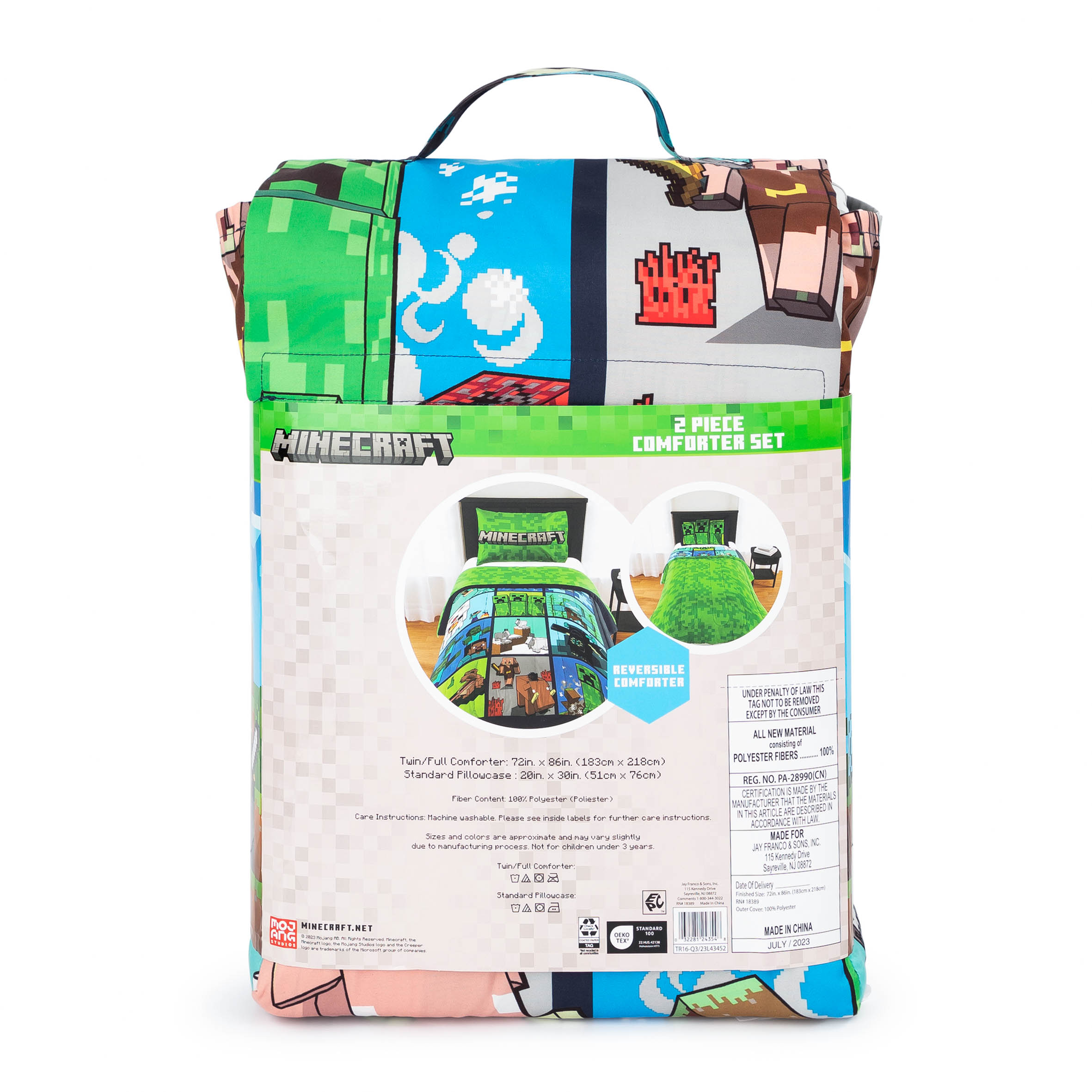 Minecraft Kids 2-Piece Twin/Full Reversible Comforter Set photo 8