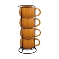 thumbnail image 4 of Way to Celebrate Halloween Pumpkin Stack Ceramic Mugs, 4-Pack, 4 of 6