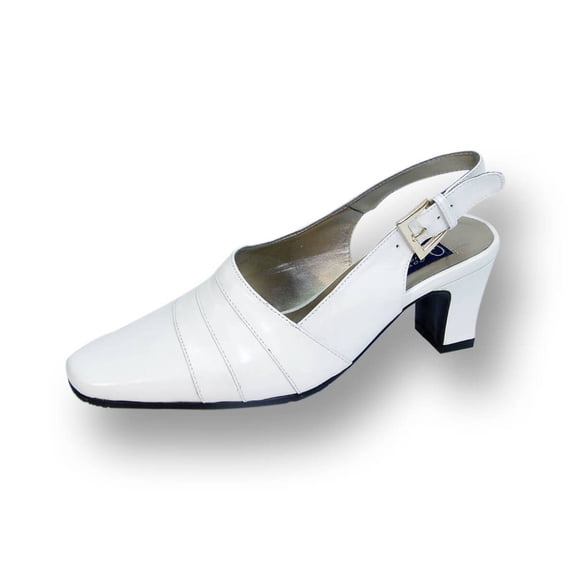 PEERAGE Susie Women's Wide Width Leather Slingback Pumps