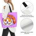 thumbnail image 3 of Pofeuu Corgi In Sushi Roll Print Reusable Grocery Bags - Washable, Foldable, Packable Tote, Large Handles, Heavy Duty, Zippered Top Pouch, 3 of 8