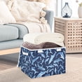 thumbnail image 3 of Yayeee Collapsible Cube Storage Bin with Lid Fabric Closet Decorative Basket with Handles, Watercolor Shark Pattern, 3 of 7