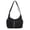 Black, variant on Women's Minimalist Solid Color Drawstring Shoulder Bag Lightweight Nylon Japanese-style Crossbody Messenger Purse For Daily Commute Travel