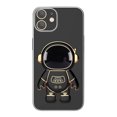 thumbnail image 2 of 3D Plating Astronaut Hidden Stand Case Cover Cute Astronaut Stand Phone Case para IPhone 12 TPU Cover, 2 of 3