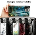 Unique Light Thin Stylish Glossy Marbled Tempered Glass Phone Case for