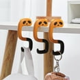 thumbnail image 3 of Needhep String Light Hooks For Outside Heavy Duty Hooks For Walls No Damage Multiple Uses Black Slatwall Hooks Accordion Wall Hanger Waterproof, For Towels, Hats, Coats (Orange), 3 of 5