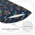 thumbnail image 3 of Daiia Sea Turtles Swimming Bedding Waterproof Pillow Protector Zippered Queen – Bed Bug Proof Pillow Encasement-14"x20", 3 of 6