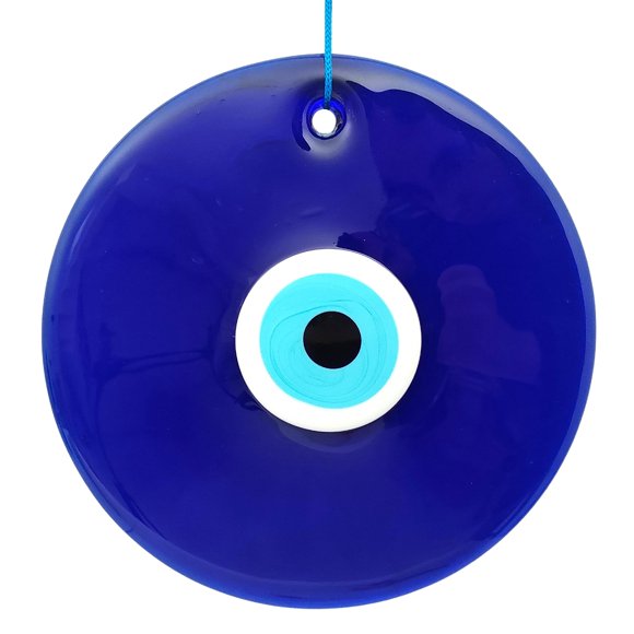 Ornament Erbulus Evil Eye para colgar en la pared, cristal azul, 25 cm