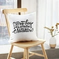 thumbnail image 5 of LALILO Throw Pillow Covers Day New Adventure Inspirational Quote Cushion Cover 18" x 18", 2 Pack, 5 of 6