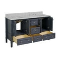 thumbnail image 3 of Olivia 60" Double Bathroom Vanity with Marine Gray Cabinet and Carrara Marble Top, 3 of 6