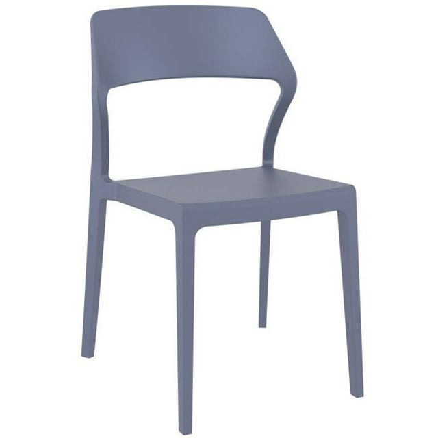 Siesta ISP092-DGR Chaise de Salle à Manger pour la Neige Gris Foncé - Ensemble de 2