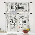 thumbnail image 5 of Fenull Tier Curtain with Fork & Print Kitchen Cafe Curtain for Cabinet Shelf. Natural Woodgrain Design Window for Fresh & Cozy Decor, Curtain, 5 of 9