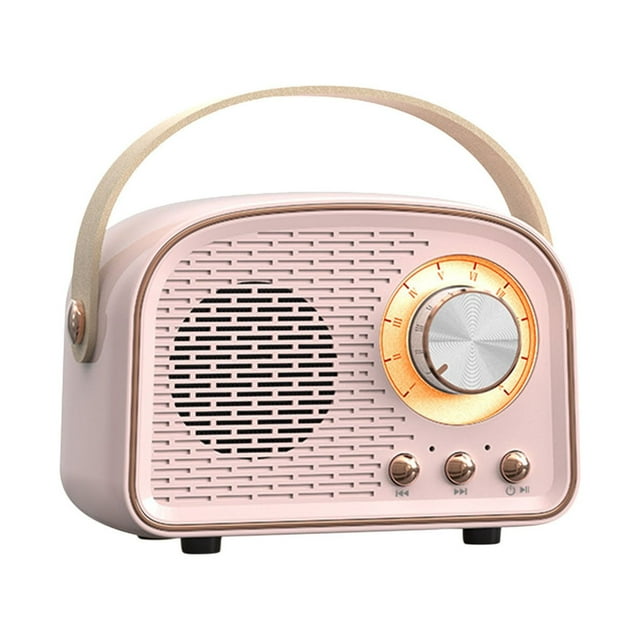 EGNMCR Sound Machine Retro Bluetooth Speaker Mini Wireless Speaker With Riching Bass In Clear Stereo Sound Portable Speaker Support FM, USB Drive, SD Card, AUX Bluetooth audio