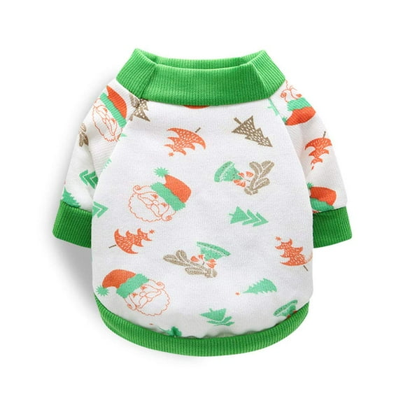 Pet Clothes, Dog Shirt Fleece Sweatshirt Puppy Sweater Coats Christmas Costume for Dogs Cats (L, Green)