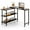 Walnut, variant on Costway 360° Rotatable Sofa Side Table L-shaped Laptop Desk Snack Table withShelf Patented Brown