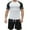 White, variant on VBTAPA Mens Muscle Workout Sets Raglan Short Sleeve T Shirt and Shorts Set Color Block 2 Piece Casual Sports Outfits Fashion Summer Tracksuit Black XL