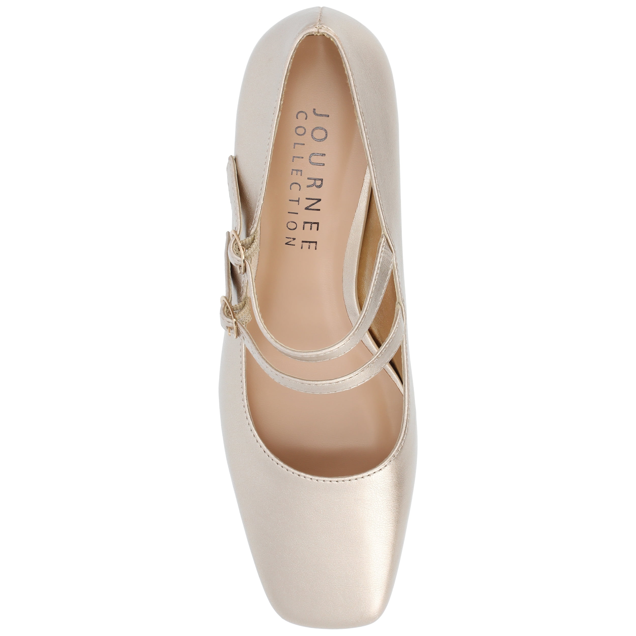 Journee Womens Nally Faux Leather Mary Jane Pumps