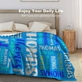 thumbnail image 3 of Personalized Blanket for Adults Kids Personalized Name Blanket Custom Blanket with Name Gift for Christmas Birthday Valentines Day (Color -4), 3 of 5