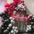 thumbnail image 3 of Balloons Padeady, color rosa intenso y negro, 30 unidades, 30 cm, con cintas, 3 of 9