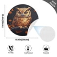 thumbnail image 2 of Ryvnso Owl in Fall Round Plate Mats Dining Table Placemat Set of 4 for Holiday Decoration, 2 of 7