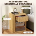 thumbnail image 4 of HOMCOM Modern Nightstand Set of 2, Bedside Table for Bedroom, Oak, 4 of 10