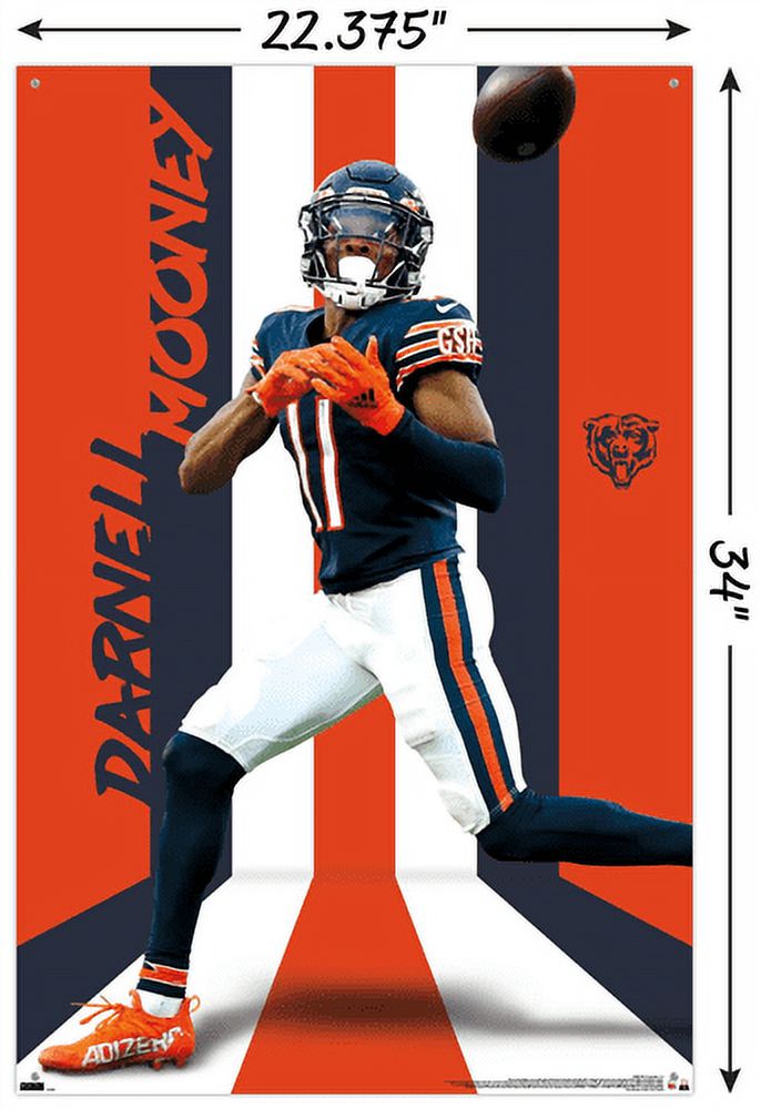 Darnell Mooney Poster Chicago Bears Canvas Wrap Wall Art -   Denmark